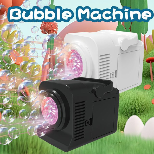 KNYYSECQ Kinder-Blasenspielzeug, tragbare Blasenmaschine, weiß - Bild 1