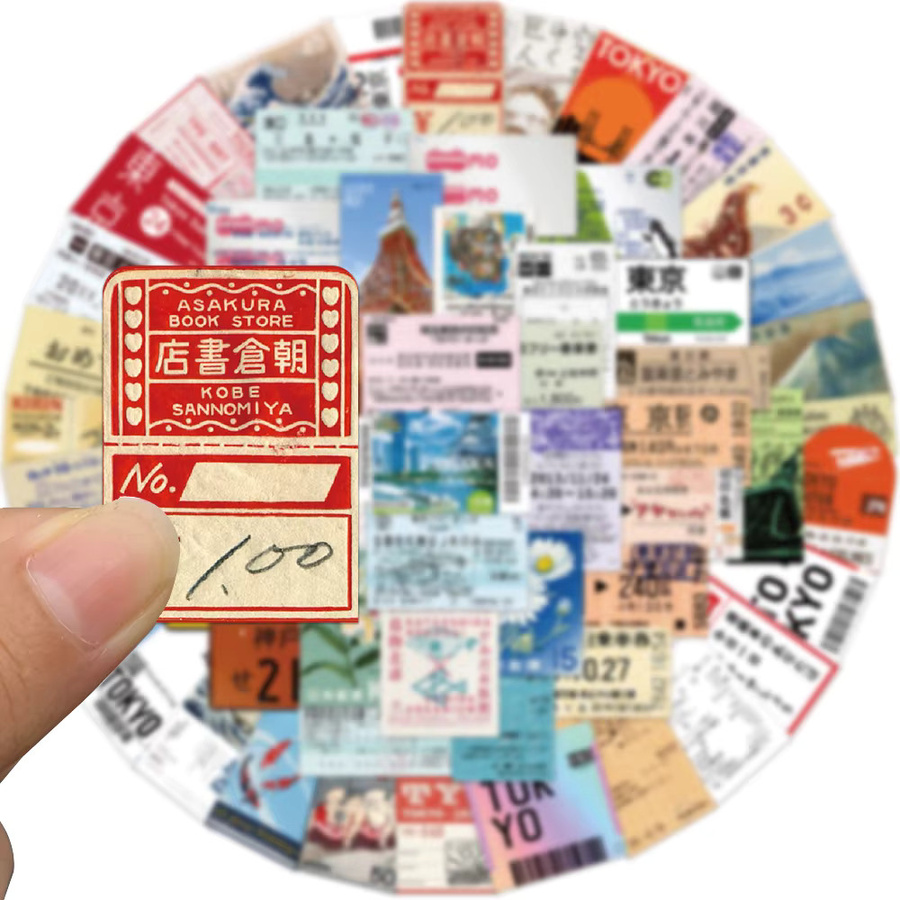 lanxihaibao Tokio Reise Souvenir Ticket Graffiti Aufkleber, 60 Stück - Bild 3
