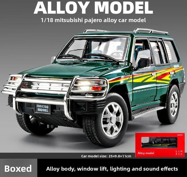 Linyi toy car Mitsubishi Pajero Automodell, 1:18, Metall, grau, ab 14 Jahren - Bild 1