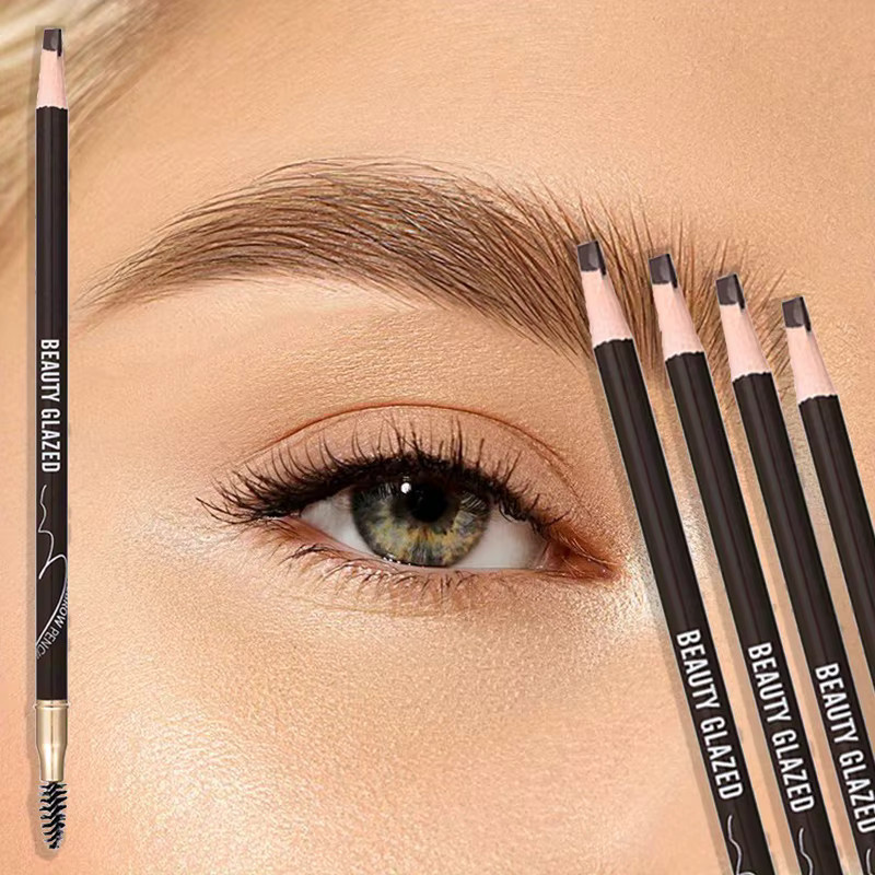 BEAUTY GLAZED Augenbrauenstift mit Pinseln, wasserfest, Doppelkopf - Bild 2