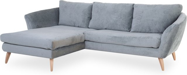 Polsterecke Sansibar in L-Form mit Armlehnen, Farbe Blau-Grau, Stoffbezug, B/T/H: 266 x 175 x 70 cm - Bild 1