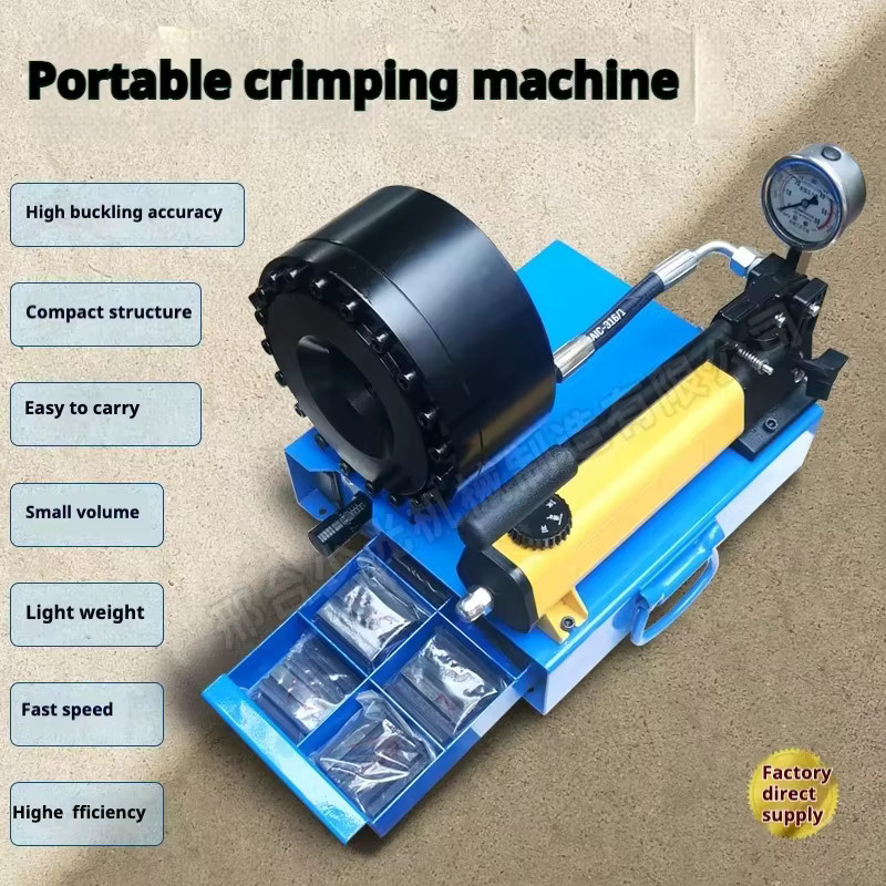 Prensa Mangueras Hydraulikschlauch Crimper Crimpschlauch Maschine und Rohrpresswerkzeug in Gelb und Blau - Bild 5