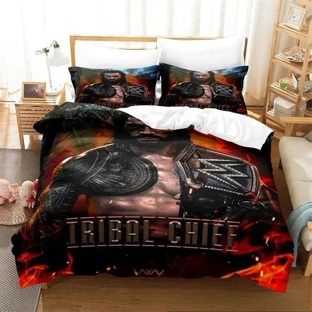 Roman Reigns Bettwäsche Kollektion mit Bettbezug und Kissenbezug, Mehrfarbig, B/H: 173 x 218 cm - Bild 1