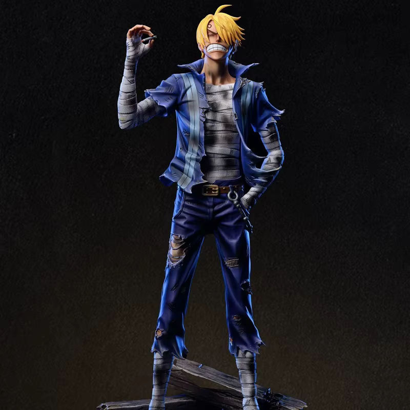 Bandai One Piece Anime Figuren Set Luffy Roronoa Zoro Vinsmoke Sanji PVC-Statue in stehender Pose, mehrfarbig, Höhe: 30 cm - Bild 3