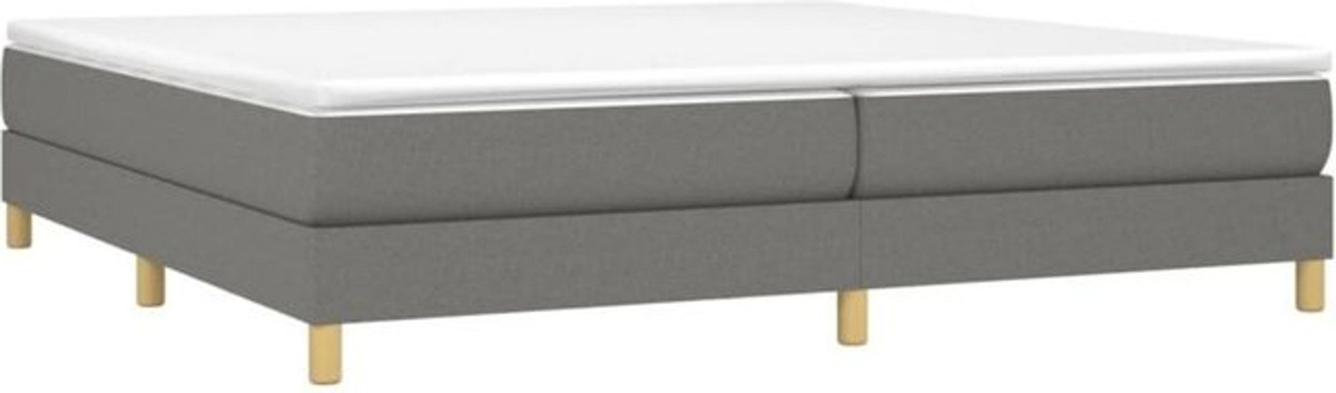 vidaxl Boxspringbett mit Matratze in Anthrazit Grau aus Stoff B/T/H: 200 x 200 x 25 cm - Bild 1