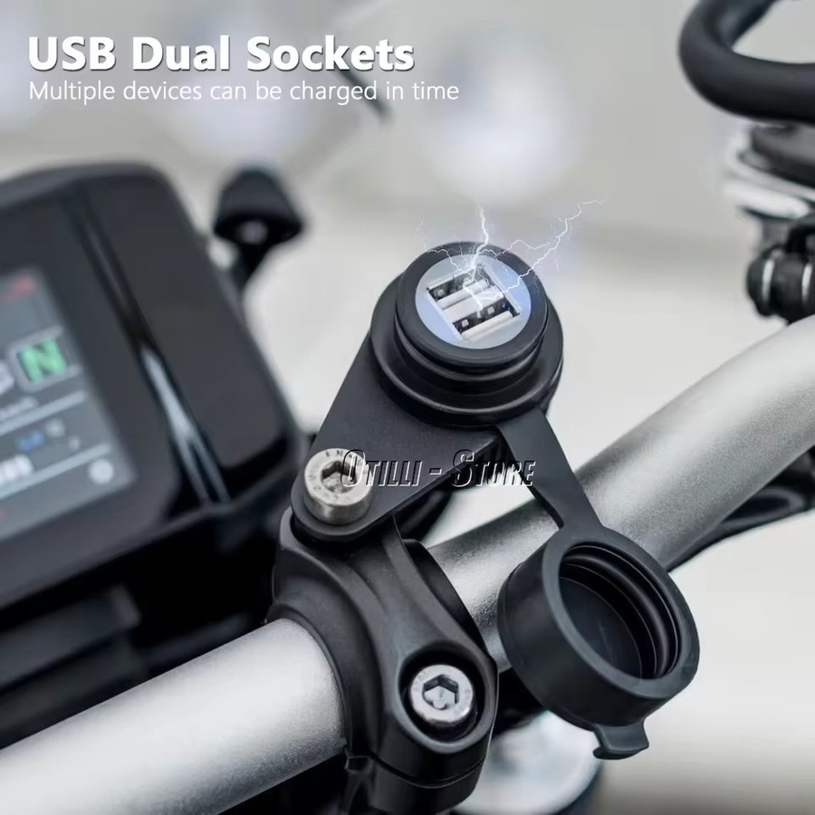 Wasserdichtes Motorrad-Ladegerät mit USB-C Anschluss für BMW R1250R R18 F900XR G310R F700GS F650GS F800GS in Schwarz - Bild 4