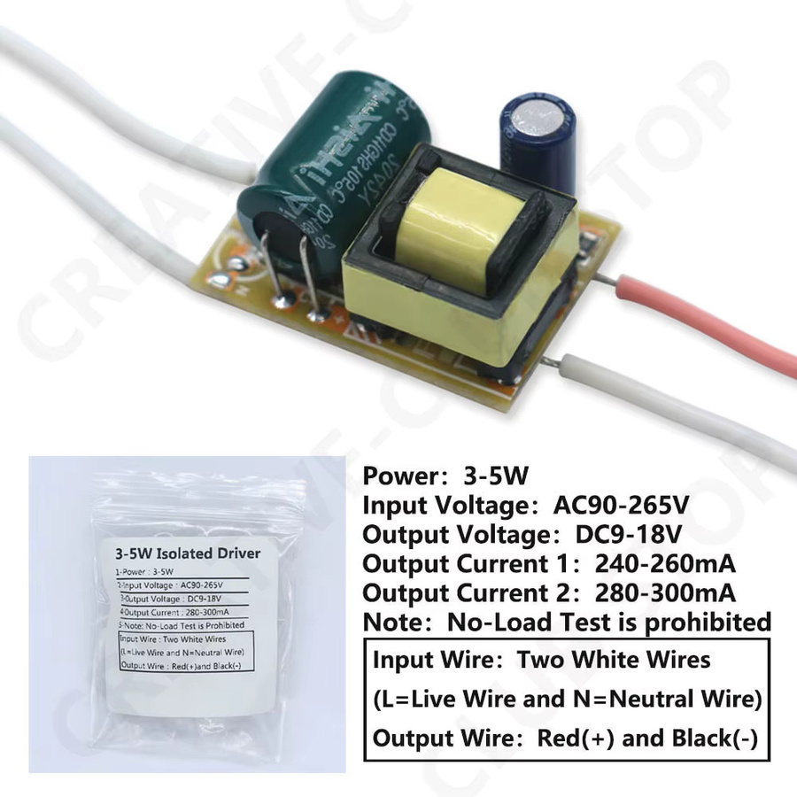 DT&ZM LED-Treiber 300mA als Netzteil und Beleuchtungstransformator für LED-Streifen DIY, Mehrfarbig - Bild 2