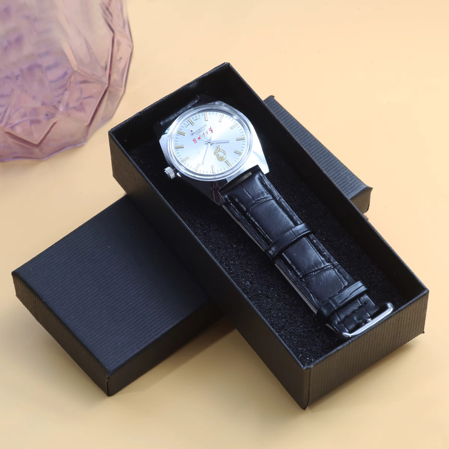 HEIMDALLR Analoguhr, Handaufzug, Leder, Silber, 36 mm, Herren - Bild 6