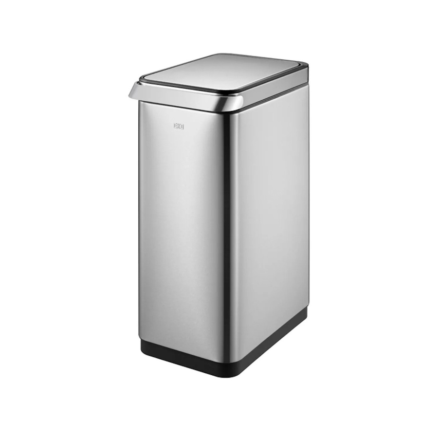 PROREGAL Abfalleimer aus gebürstetem Edelstahl mit Touch Bar, Silber, H x B x T: 62,3 x 26 x 40,8 cm - Bild 2