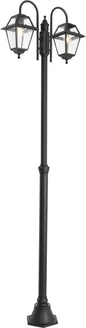 QAZQA Klassische Außenlaterne Berta in Schwarz, 2-Licht, IP44, Höhe: 235 cm - Bild 1