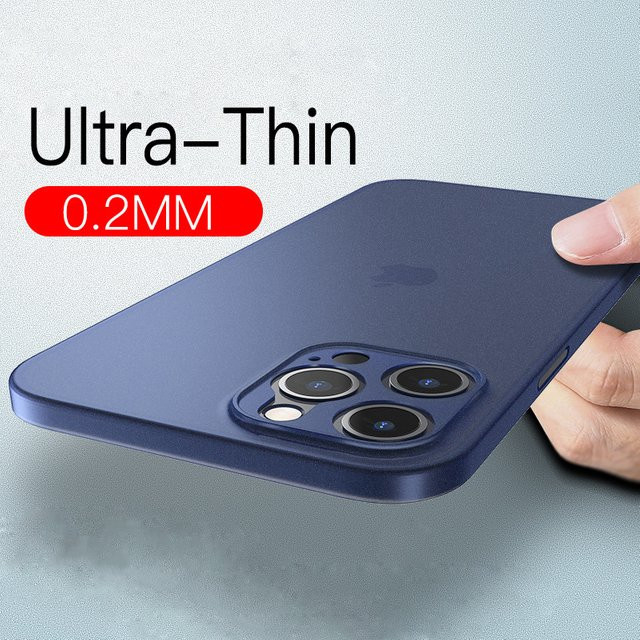 Ultradünne matte PP-Handyhülle von Ricestate für iPhone Modelle in Grau und Blau, 0,2 mm Schutzhülle für iOS - Bild 1