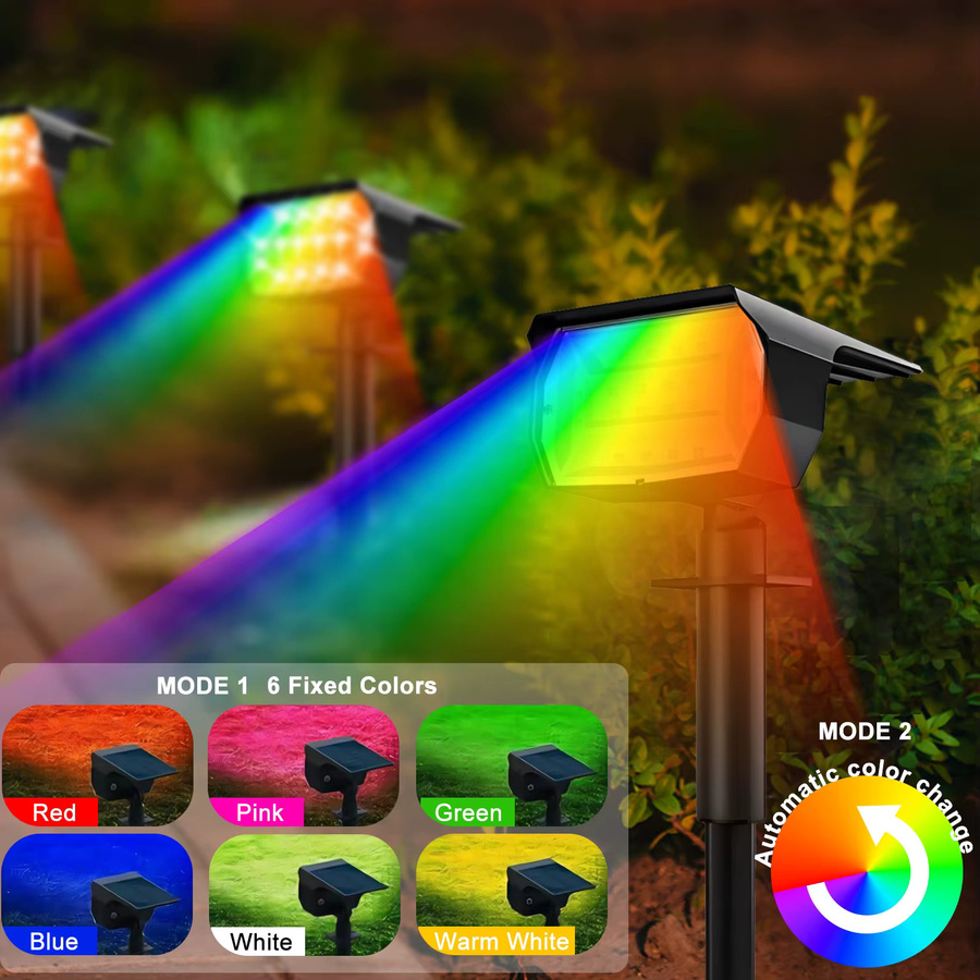 Solarbetriebene LED Wandleuchte für den Garten in Schwarz, wasserdichte Außenbeleuchtung mit 72 LEDs und modernem Design - Bild 6