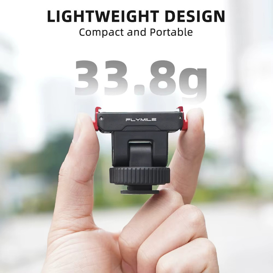 Flymile Magnetischer Adapter-Halter für Insta360 GO Ultra Schnellwechsel-Basishalterung mit 1/4 Schraubenloch und Cold Shoe in Schwarz - Bild 6
