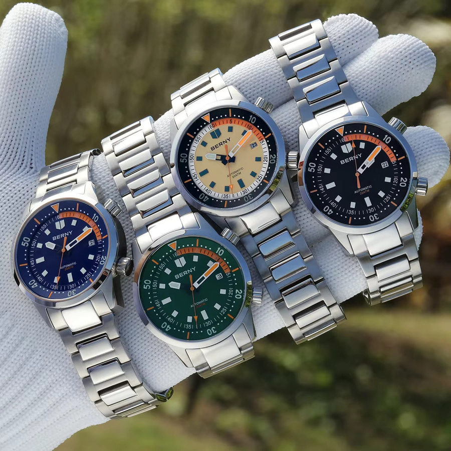 BERNY Taucheruhr, Automatik, Edelstahl, 42 mm, 20 ATM, Herren - Bild 5