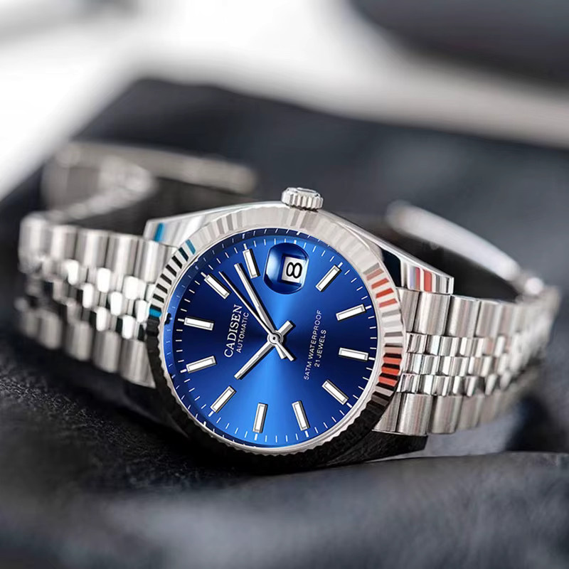 CADISEN Armbanduhr Automatik, Edelstahl, Grün, Herren - Bild 1