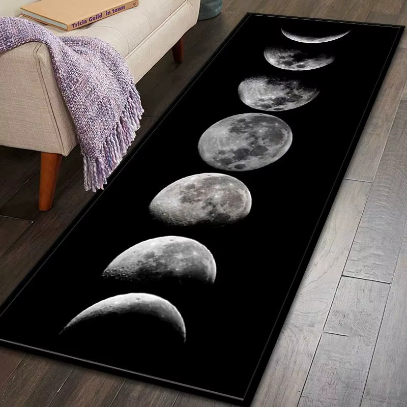 Vikama 3D-Druck Bodenmatte mit Mond-Motiv, rutschfest und waschbar für Küche, Bad oder Eingangsbereich - Bild 3