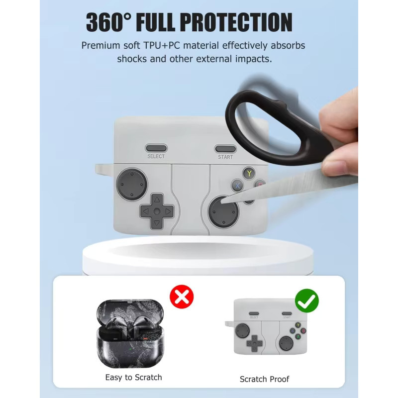 Transparente Schutzhülle im Game-Player-Design für Sony WF-1000XM6 Ohrhörer - Bild 3