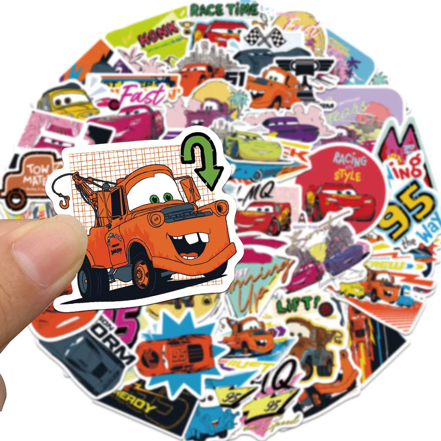 Disney Cars Lightning Mcqueen Cartoon Graffiti Aufkleber, Sticker, Bunt / Mehrfarbig - Bild 3