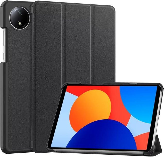 Xiaomi Redmi Pad SE 8.7 Hülle aus PU-Leder mit Tri-Fold Standfunktion in Schwarz - Bild 1