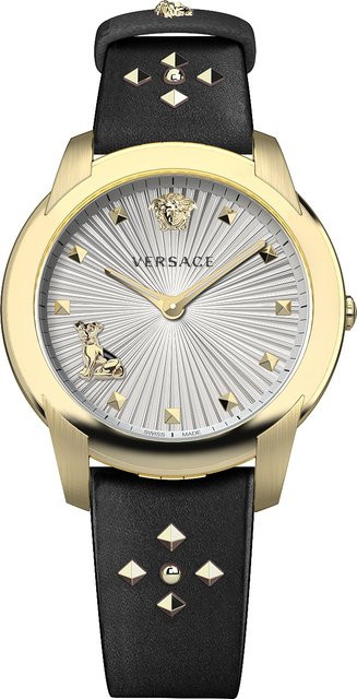 Versace Damenuhr, Analoguhr, Quarz, Edelstahl, 38 mm, Silber, 5 ATM - Bild 1