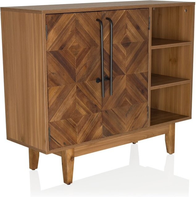 hjh LIVING Kommode SANTJAGO WOOD L aus Fichte in Braun im Mid-Century Design - Bild 1