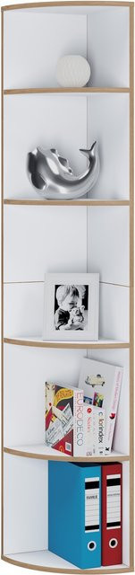 VCM Holzregal Salia 5fach Eckregal für das Büro H x B x T: 183 x 33 x 33 cm - Bild 1