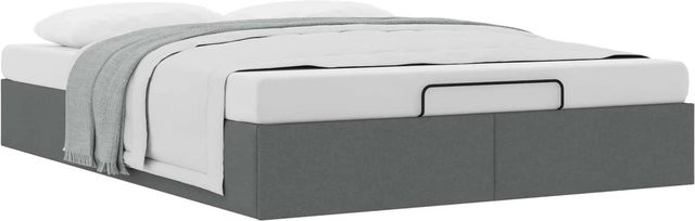 vidaXL Ottoman Bettgestell mit Lift-up-Funktion in Dunkelgrau, B/T: 152 x 203 cm - Bild 1