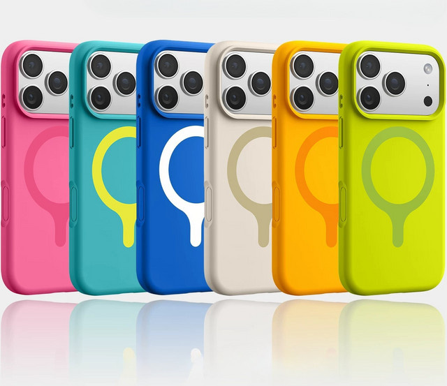 MagSafe kompatible Flüssigsilikon Schutzhülle für Apple iPhone 17 Pro Max und iPhone 16 Pro in Dopamin-Farben - Bild 1