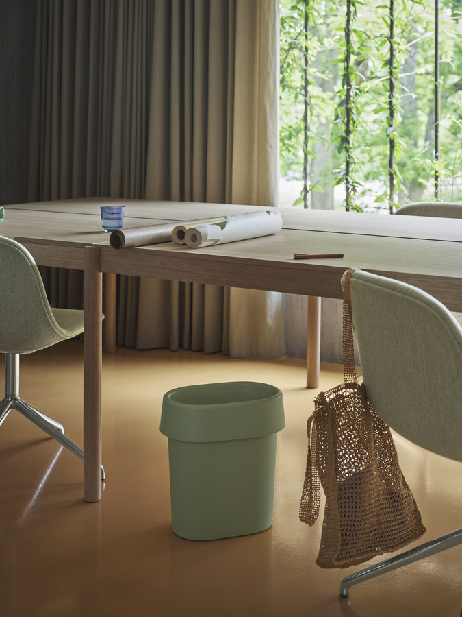 Muuto Reduce Papierkorb mit Deckel in Green - Bild 2