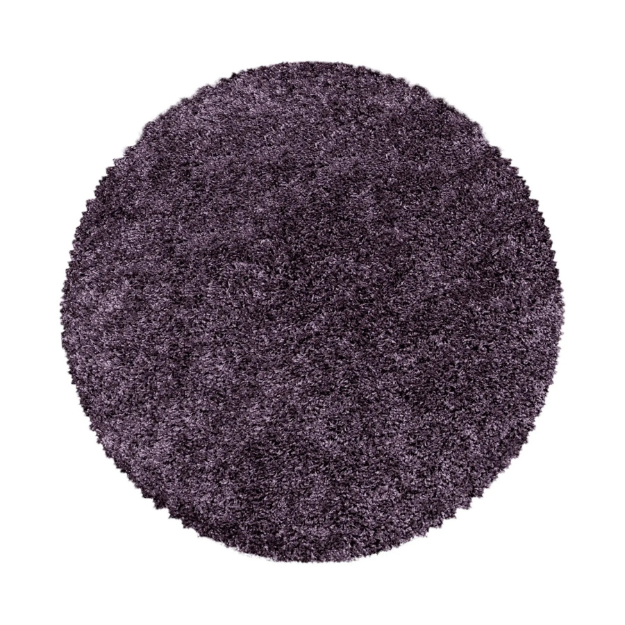 Ayyildiz Hochflorteppich Sydney modern rund in Violett Durchmesser: 80 cm - Bild 2