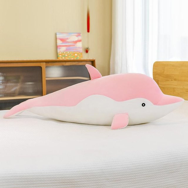 Bai Fen Bai Delfin Plüschtier Stoffpuppe, groß, rosa, 35cm - Bild 1