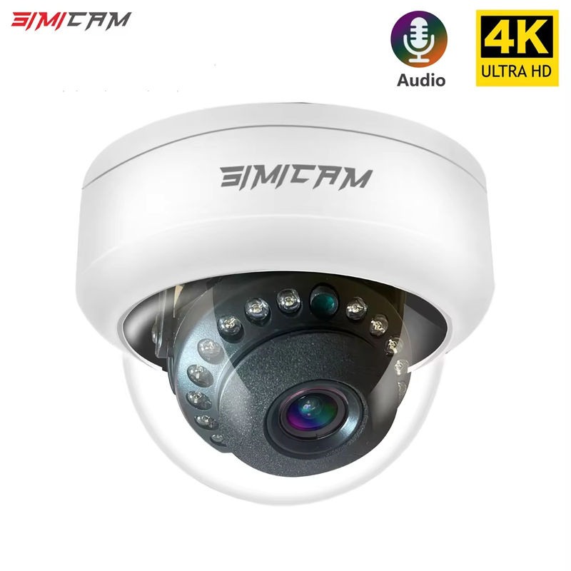 SIMICAM 4K IP Dome Überwachungskamera mit PoE und Nachtsicht in Weiß - Bild 6