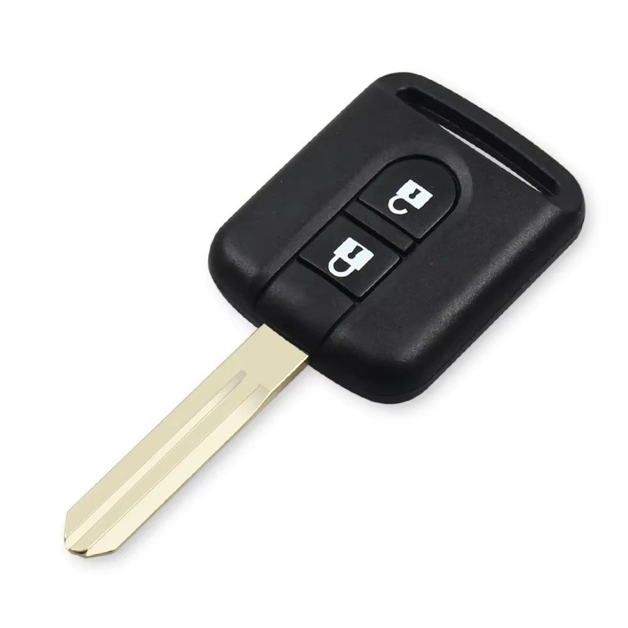 KEYYOU 2-Tasten-Autoschlüsselgehäuse für Nissan Qashqai Navara Micra NV200 Patrol Y61, Schwarz - Bild 3