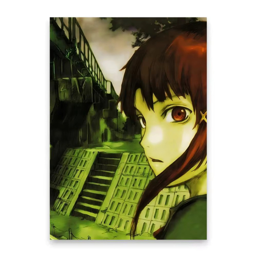 Serielle Experimente L-Lain Poster Abstrakte Wandkunst in Schwarz und Mehrfarbig, Rechteckiges Wandbild aus Papier für dein Wohnzimmer oder Schlafzimmer - Bild 7