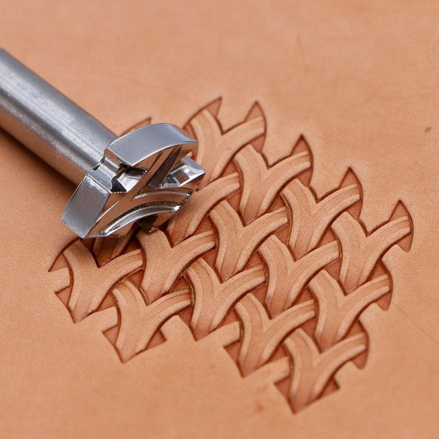 ZHONGJIANG X179 Leder Stempel Werkzeug aus Metall in Silber für Handwerk, Schnitzen und Weben - Bild 1