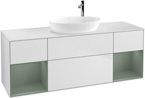 V&B Waschtischunterschrank Finion in Weiß lackiert, Breite: 160 cm, Tiefe: 50,1 cm, Höhe: 50,1 cm - Bild 1