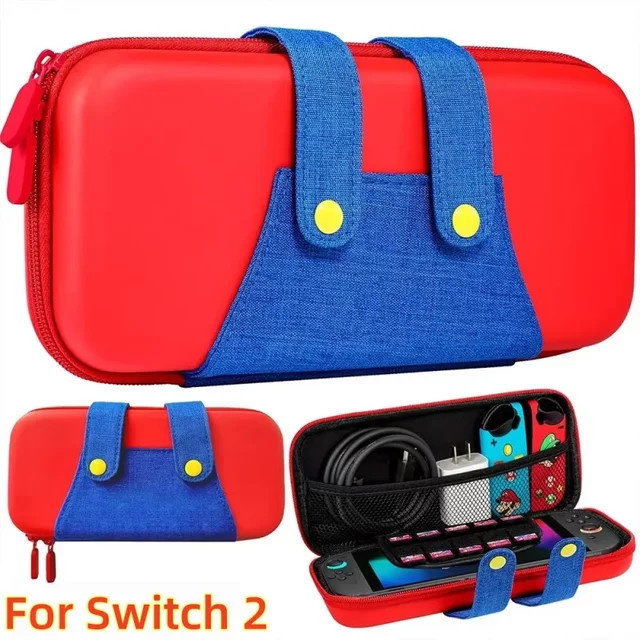 Wasserdichte EVA-Hartschale Reisetasche für Nintendo Switch 2 Zubehör in Rot - Bild 1