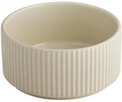 APS Schale THE GRID aus Porzellan, beige, 6er Pack, Durchmesser: 12,5 cm, Höhe: 6 cm, 350 ml - Bild 1