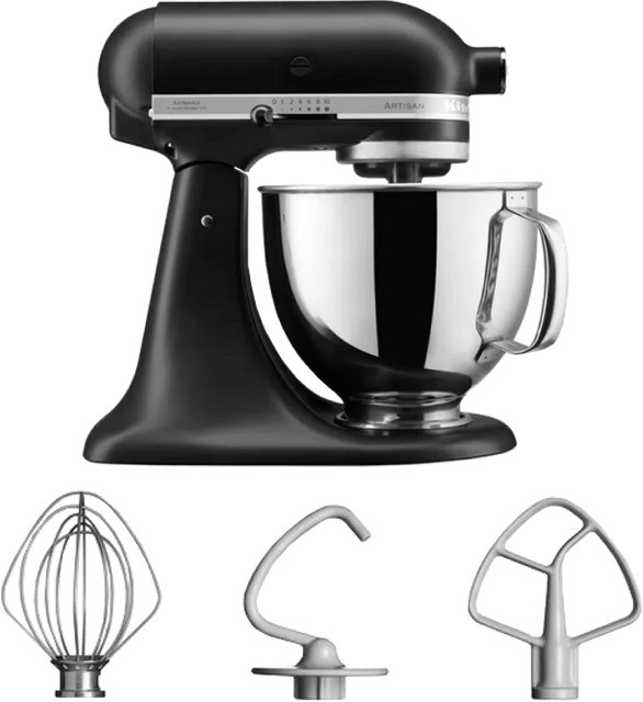 KitchenAid Artisan Küchenmaschine 5KSM125EBM Schwarz Matt - Bild 1