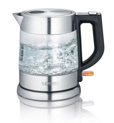 Severin Wasserkocher WK 3468 aus Glas und Edelstahl in Schwarz und Silber, 1,0 l, 2200 W - Bild 2