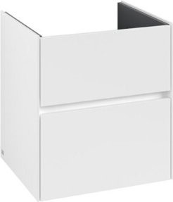 V&B Waschtischunterschrank Collaro in White Matt mit mittiger Waschtischöffnung, B/T/H: 56,1 x 61 x 48 cm - Bild 1
