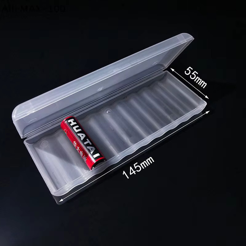 AyS Wasserdichte Batterie-Aufbewahrungsbox aus Kunststoff in Transparent für AA, AAA und 18650 Batterien - Bild 2