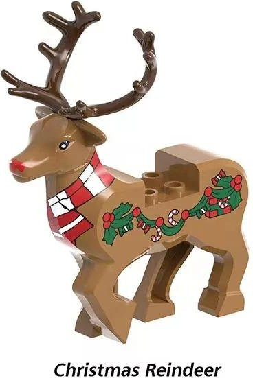 Wucifang Bags Weihnachts-Elch Rentier Hirsch Figuren, Tiere Bausteine, ab 3 Jahre - Bild 1