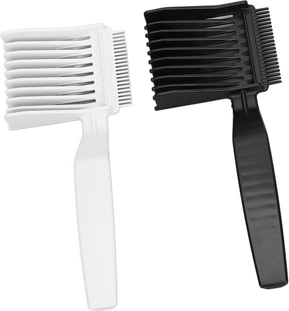 Koogeelife Haarschneidekamm, 2 Stück, abgerundete Zähne, schwarz - Bild 1