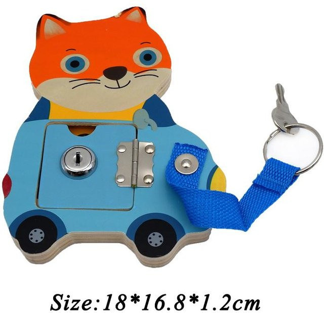 Binchi Fitness Montessori Aufschließen Holzspielzeug, Farberkennung, Formen Zuordnen, 3 bis 6 Jahre alt - Bild 1