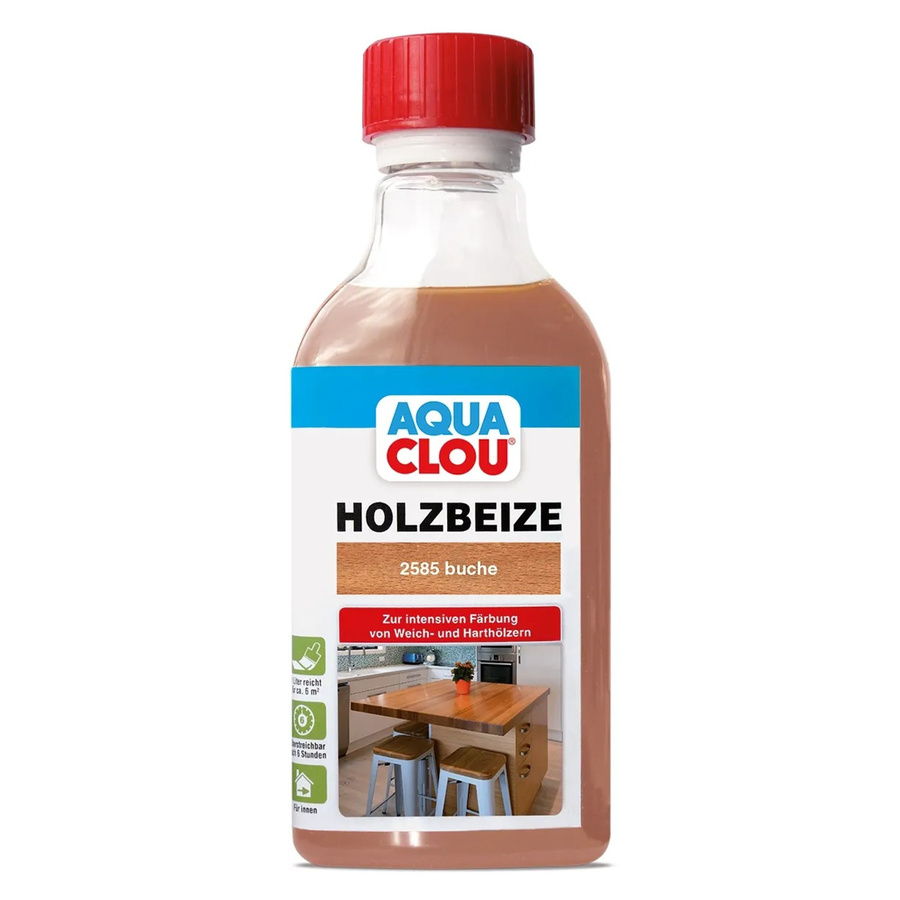 Aqua Clou Wasserbasierte Holzbeize Buche Braun 250 ml - Bild 2