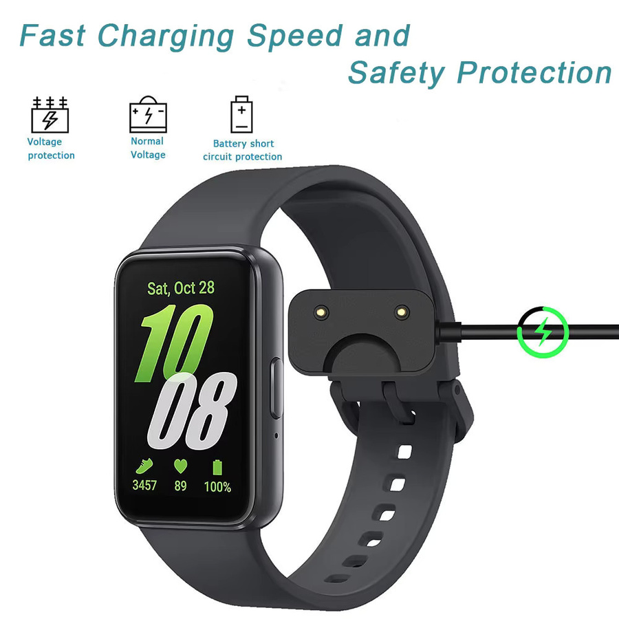 Samsung Galaxy Fit 3 Magnetisches USB-C Ladekabel in Schwarz - Bild 3