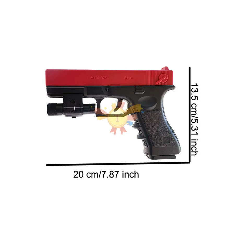 Manuelle G17 Spielzeugpistole mit Weichgeschossen, Gel Blaster, Kunststoff - Bild 3