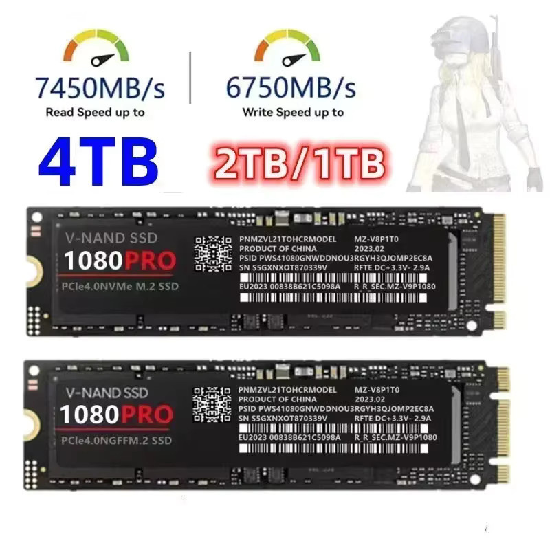 1080Pro M2 NVMe SSD PCIe 4.0 Interne Festplatte mit Kühlkörper Schwarz 1000 GB - Bild 4