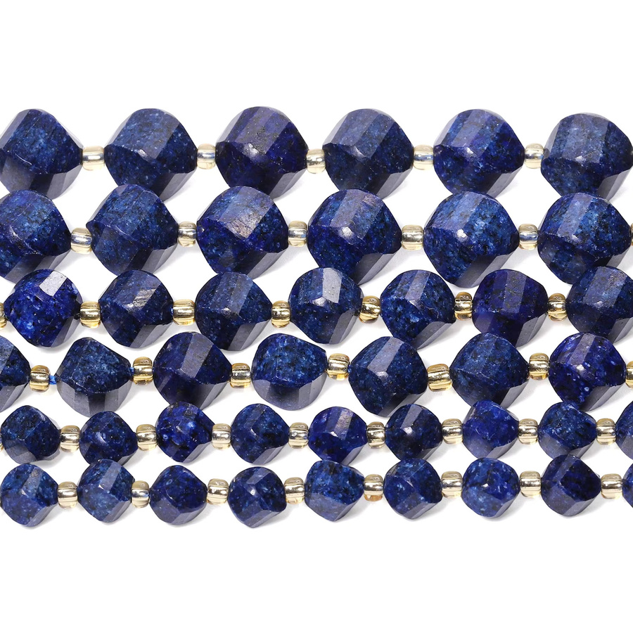 Lapislazuli Perlen, facettiert, Twist Form, 6-10mm - Bild 6